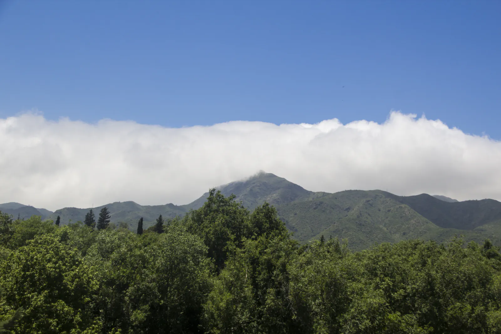 Vista a las sierras desde el parque